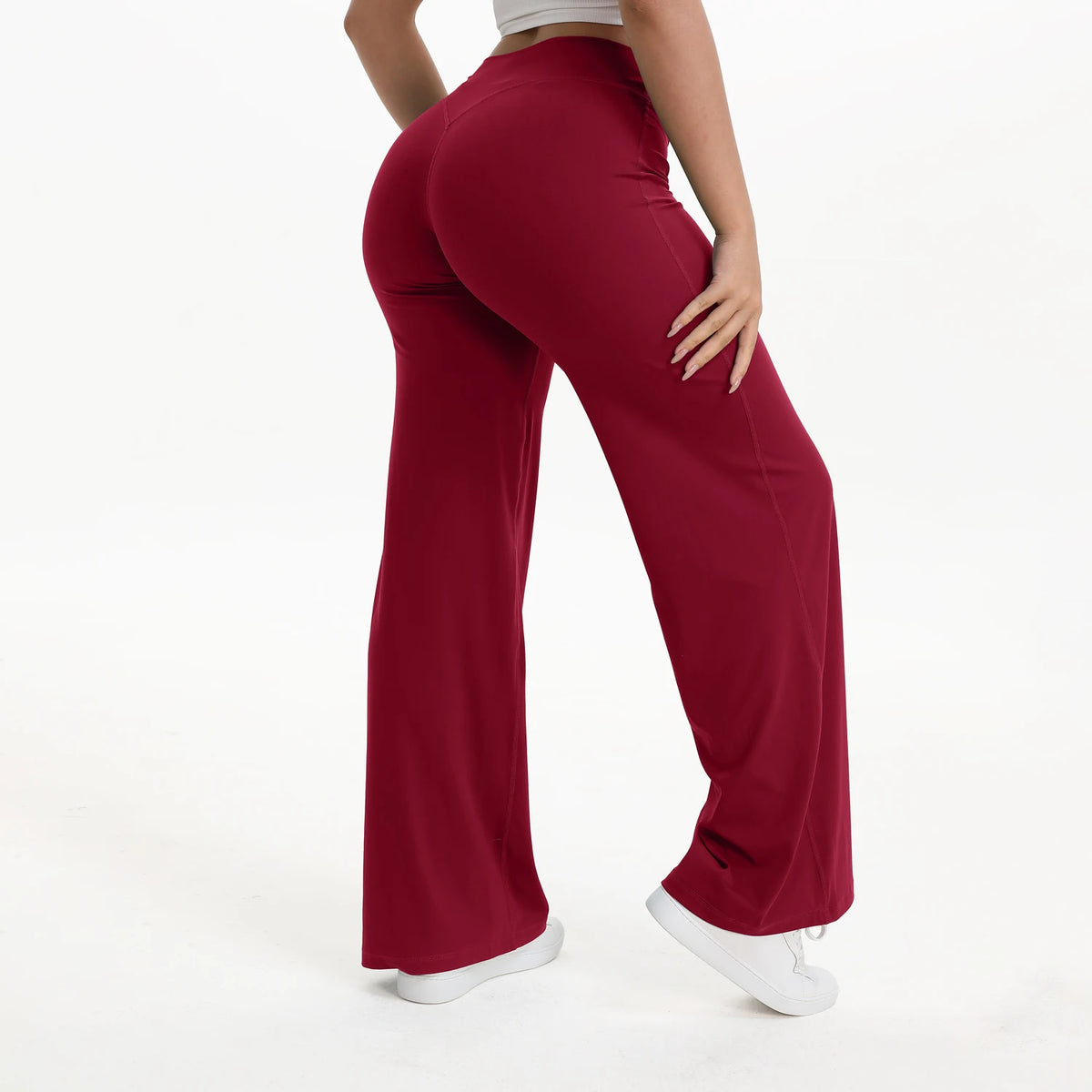 SoftMotion Straight-Leg Pant in Ruby Red