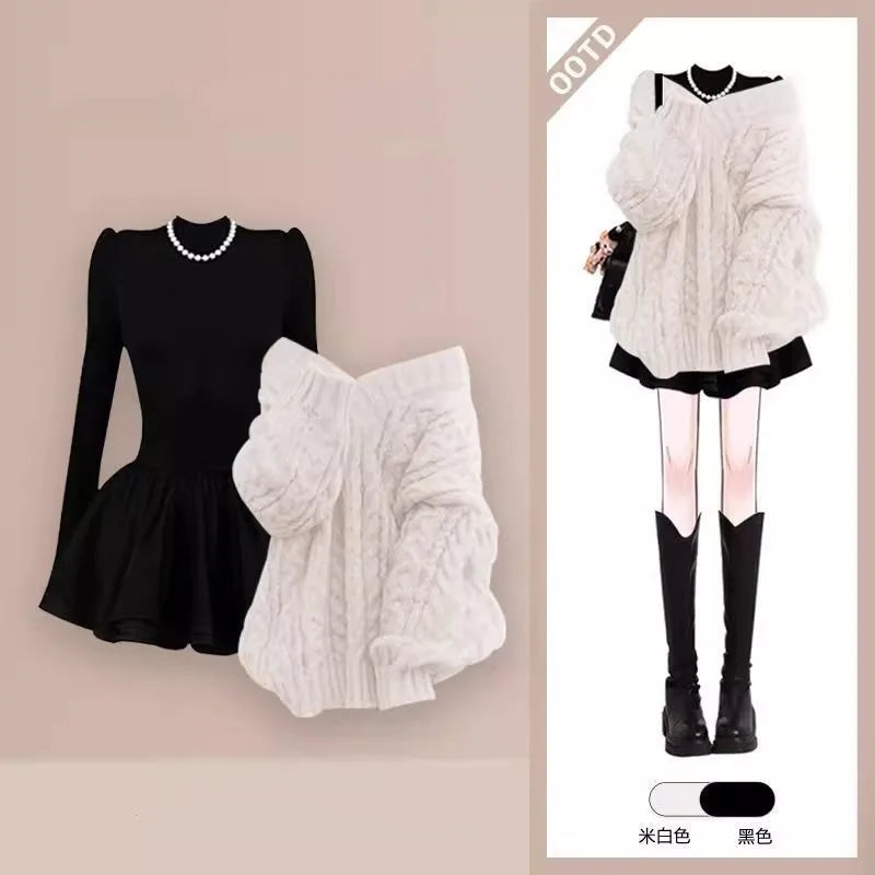 Layered Knit Two-Piece Set 2