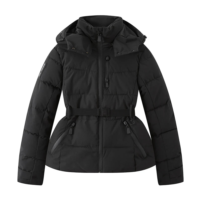 Belted Hooded Puffer Parka 4