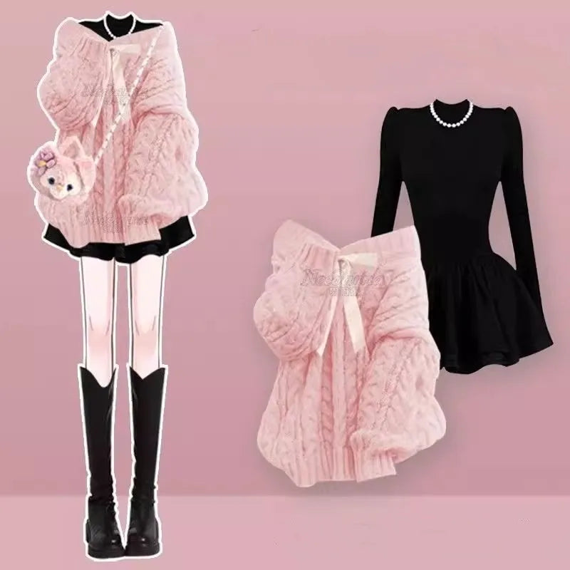 Layered Knit Two-Piece Set 4