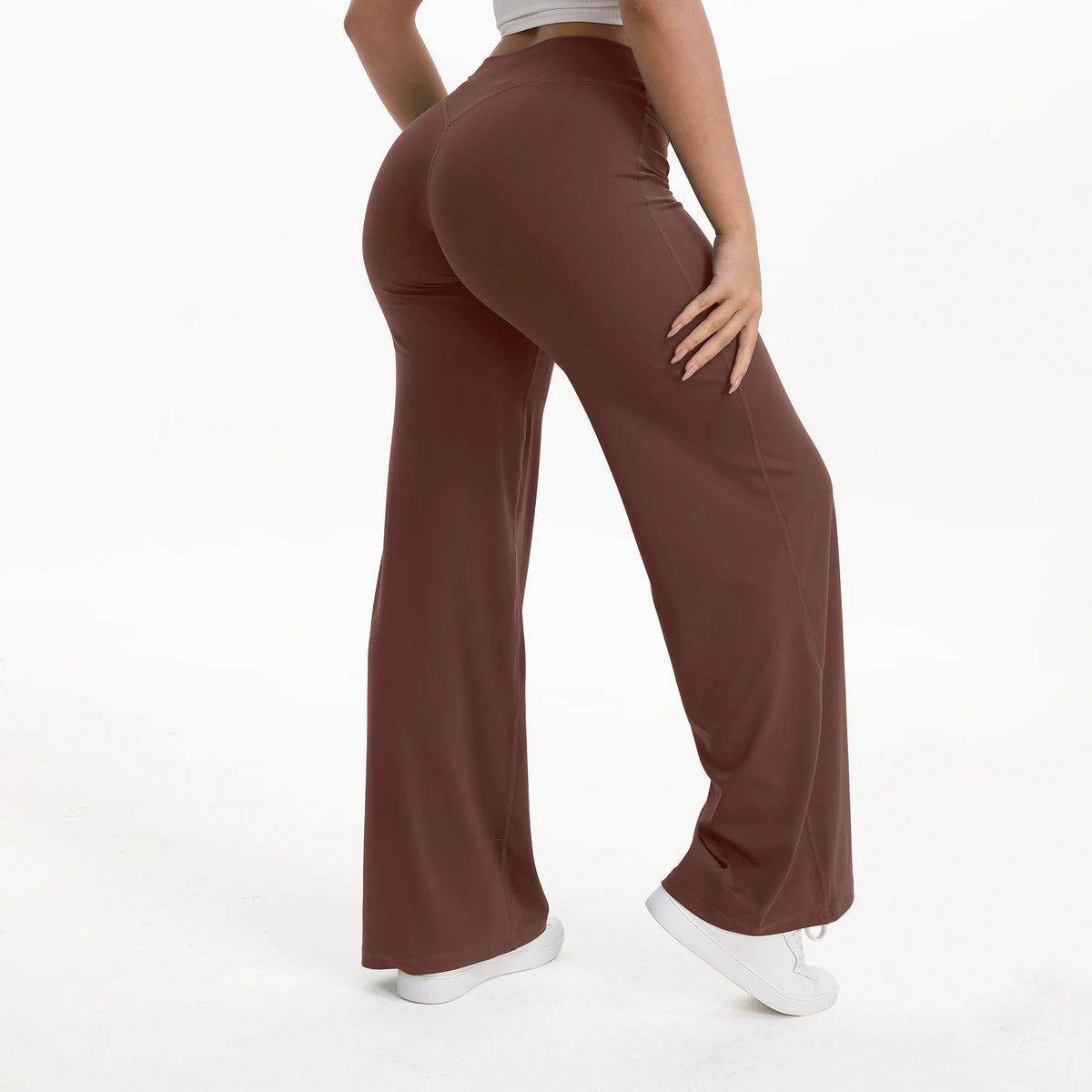SoftMotion Straight-Leg Pant in Coffee Brown