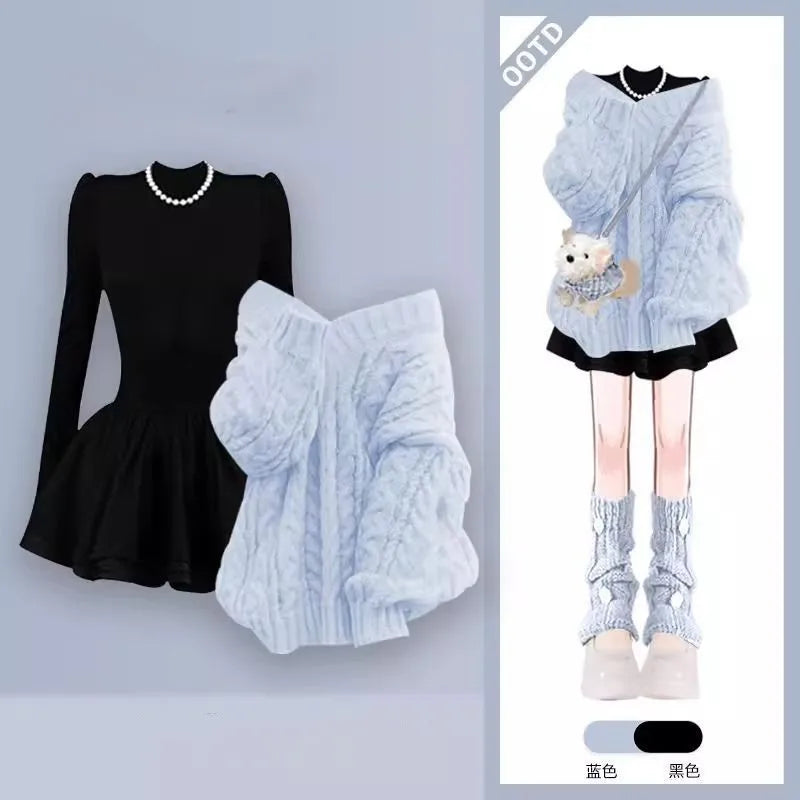 Layered Knit Two-Piece Set 5