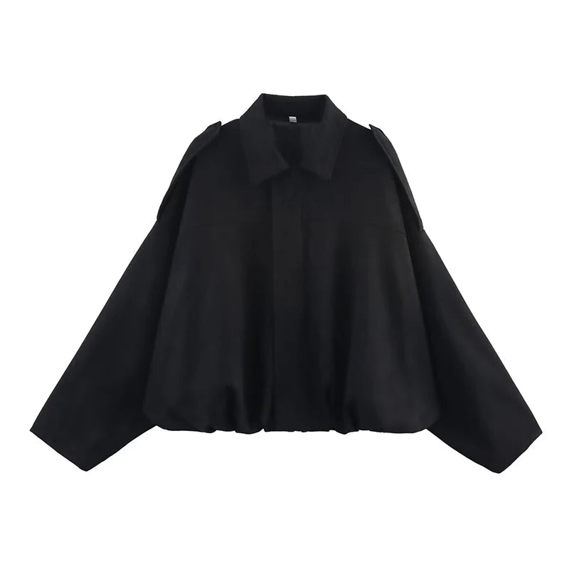 Utility Bomber Jacket in Black