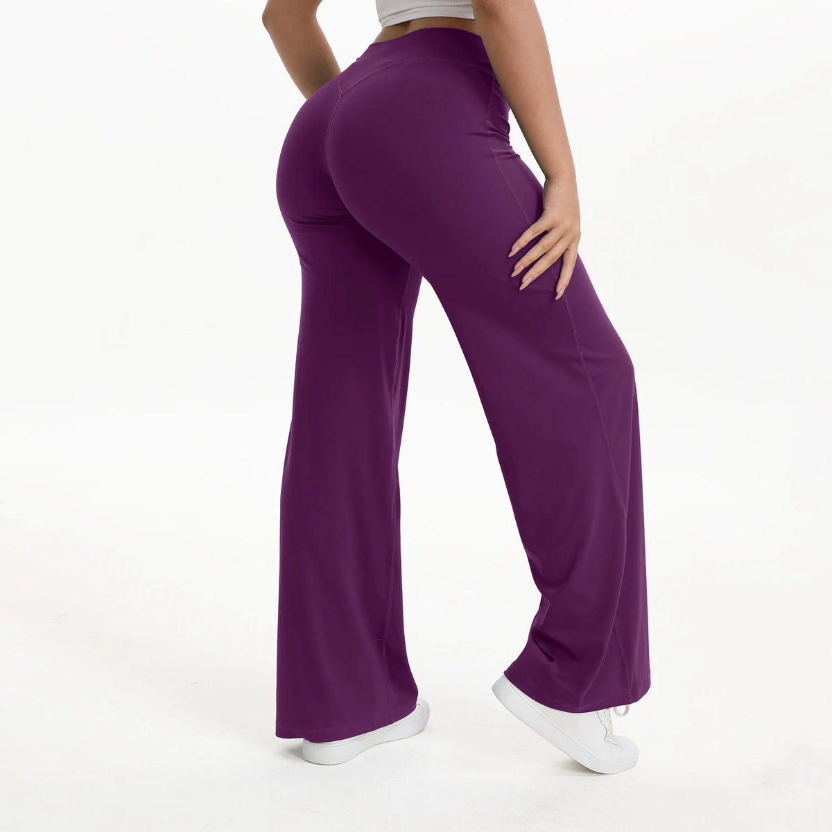 SoftMotion Straight-Leg Pant in Grape Purple