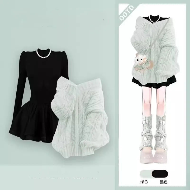 Layered Knit Two-Piece Set 6
