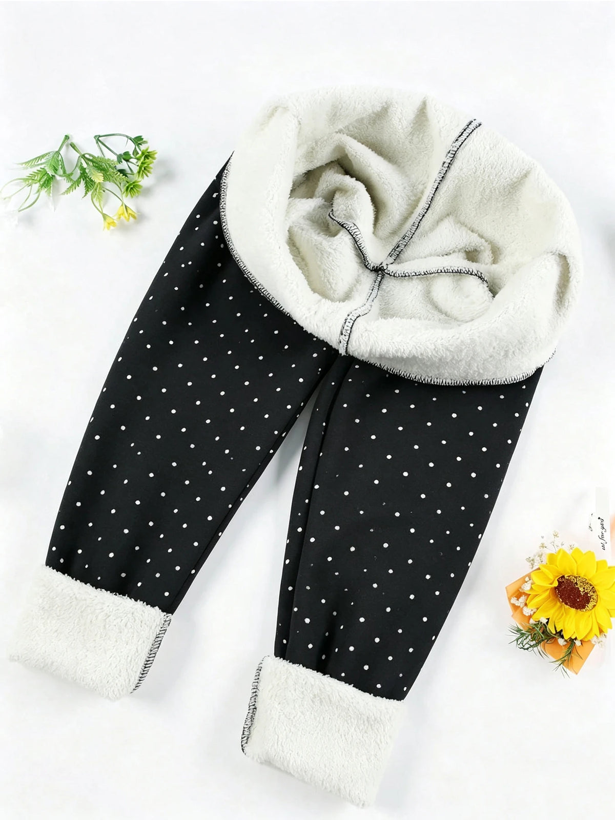 Fleece-Lined Thermal Legging in 722Black