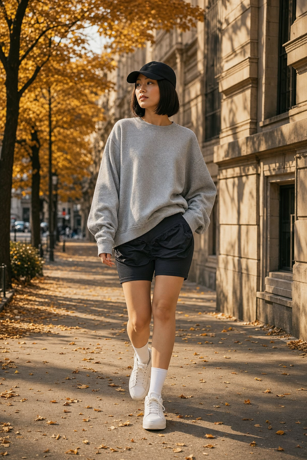 Carina Biker Short on model, Seravani