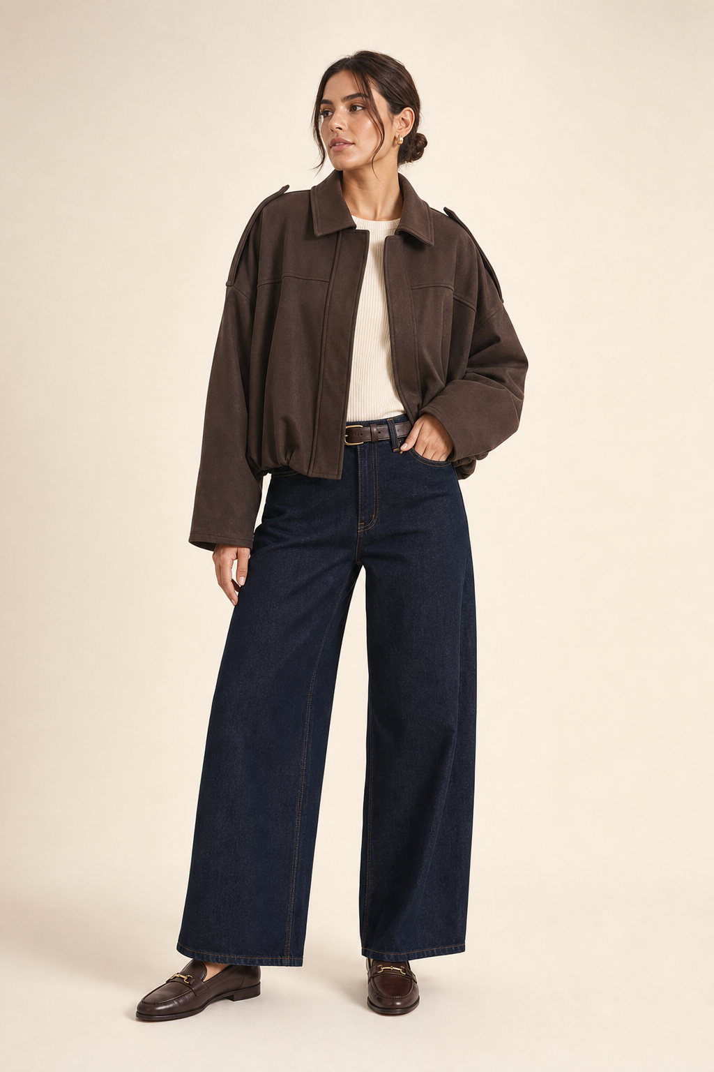 Giada Oversized Bomber Jacket studio, Seravani