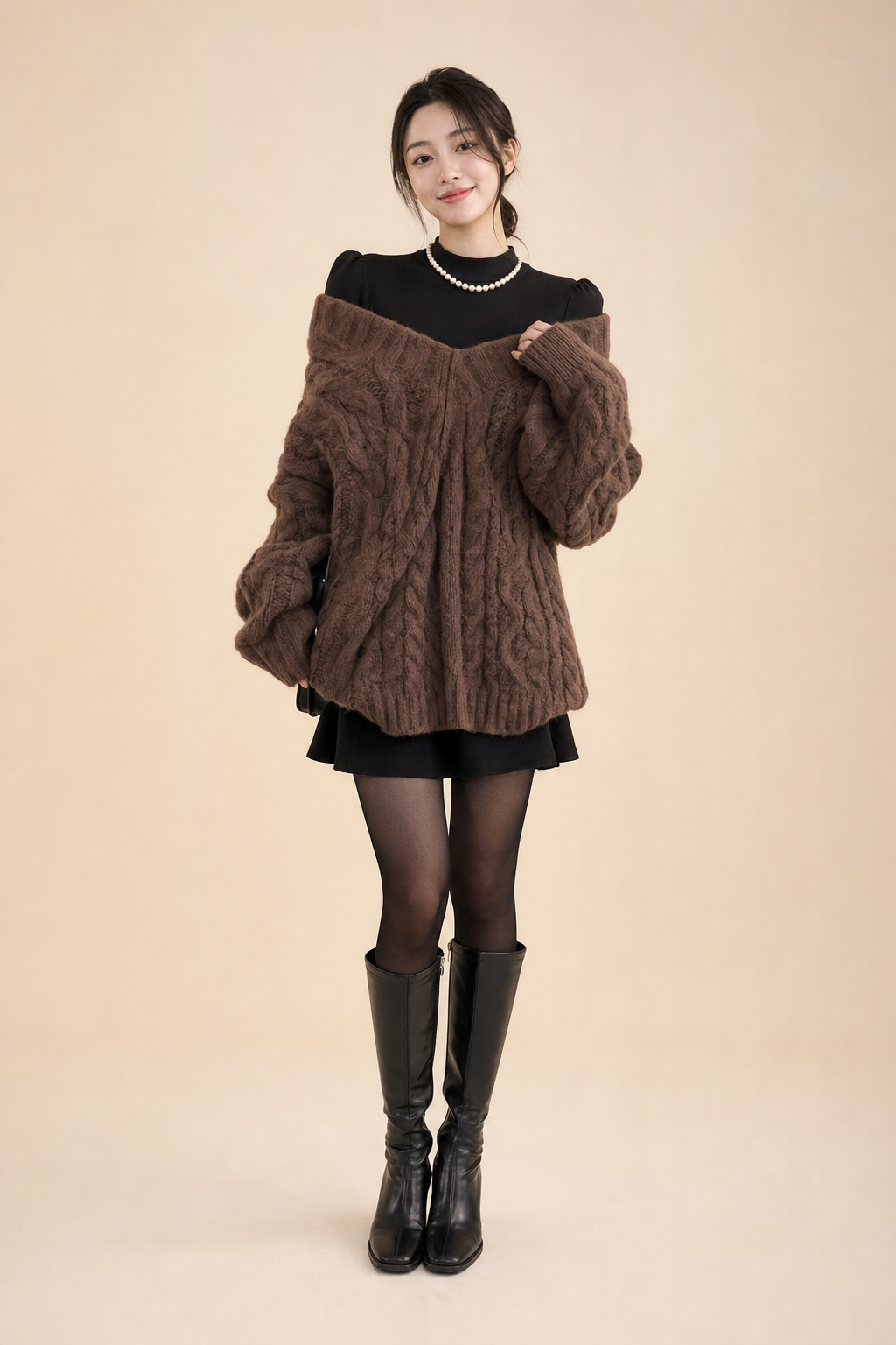 Noemi Knit Two-Piece Set studio, Seravani